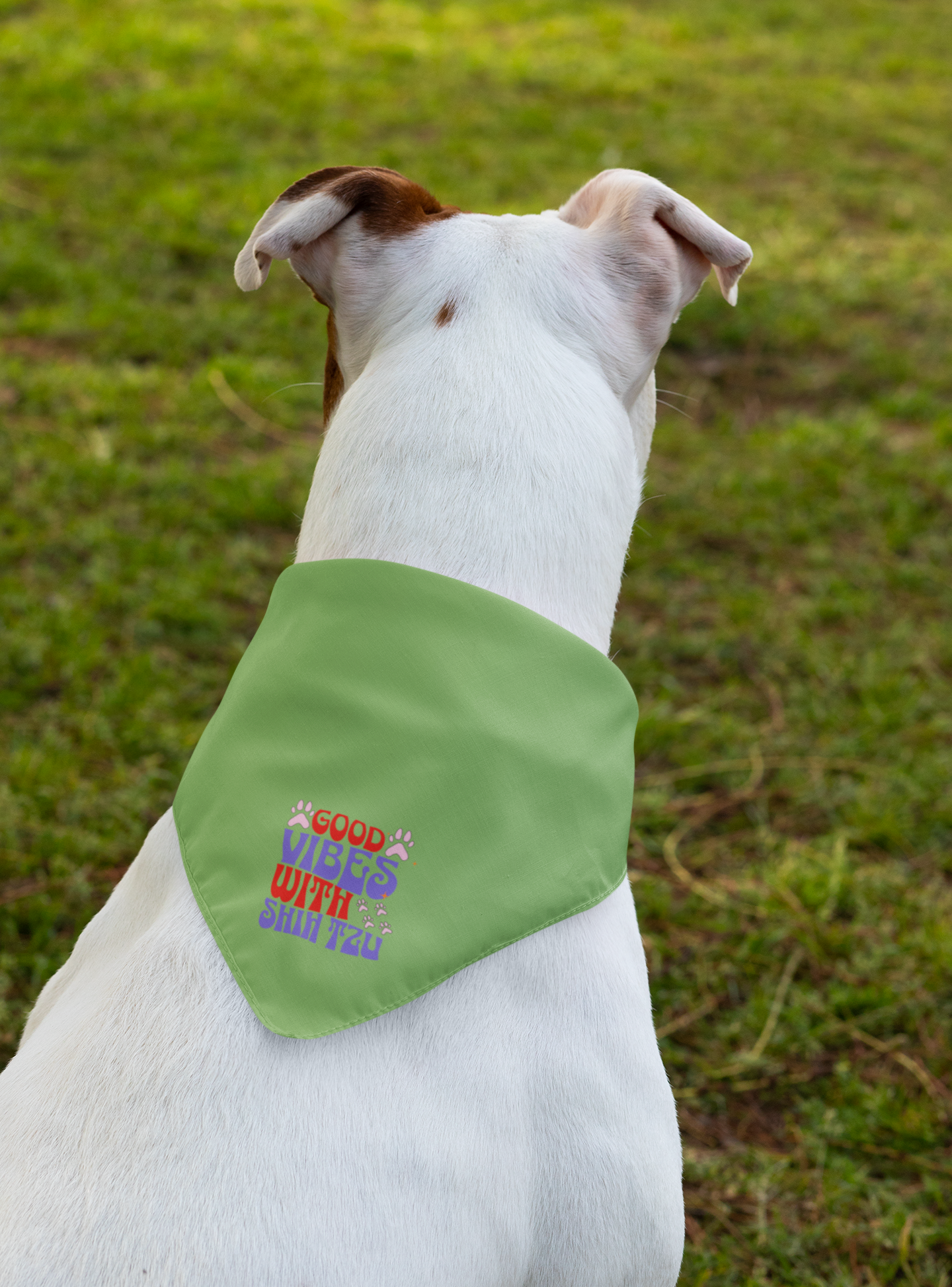 Good Vibes With Shih Tzu Dog Bandana – Stylish & Fun Pet Accessory
