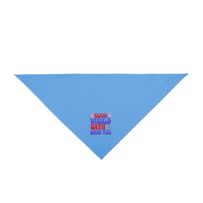Good Vibes With Shih Tzu Dog Bandana – Stylish & Fun Pet Accessory