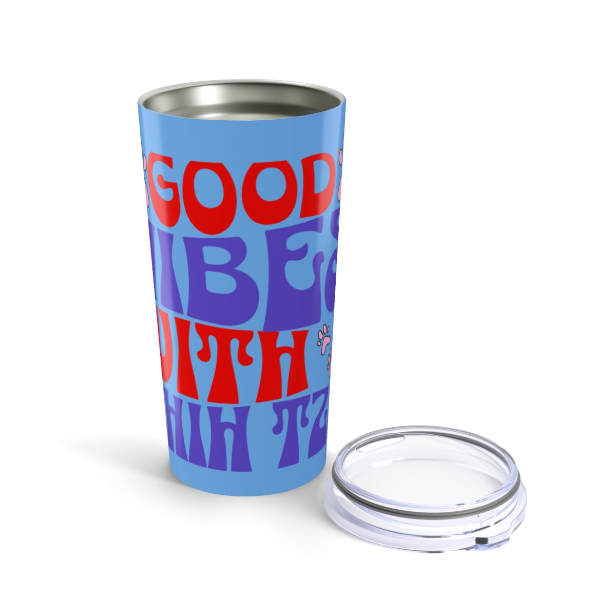 Good Vibes With Shih Tzu Tumbler - 20oz Insulated Cup for Dog Lovers