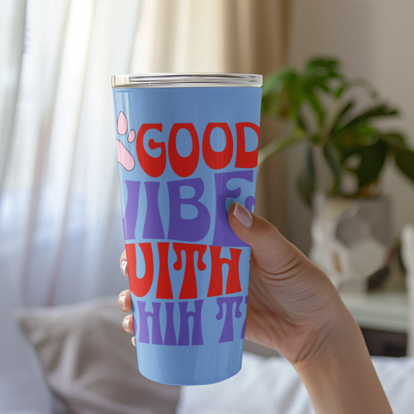 Good Vibes With Shih Tzu Tumbler - 20oz Insulated Cup for Dog Lovers