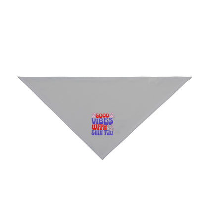 Good Vibes With Shih Tzu Dog Bandana – Stylish & Fun Pet Accessory