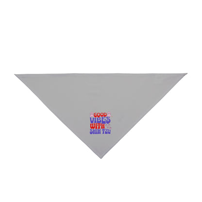 Good Vibes With Shih Tzu Dog Bandana – Stylish & Fun Pet Accessory