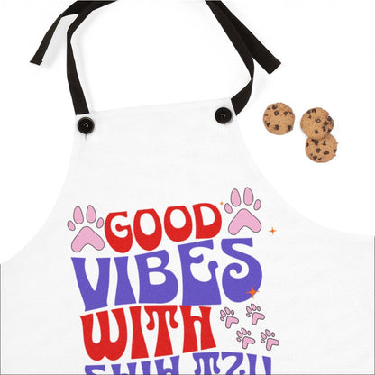 Good Vibes With Shih Tzu Apron – Cute & Fun Gift for Dog Lovers
