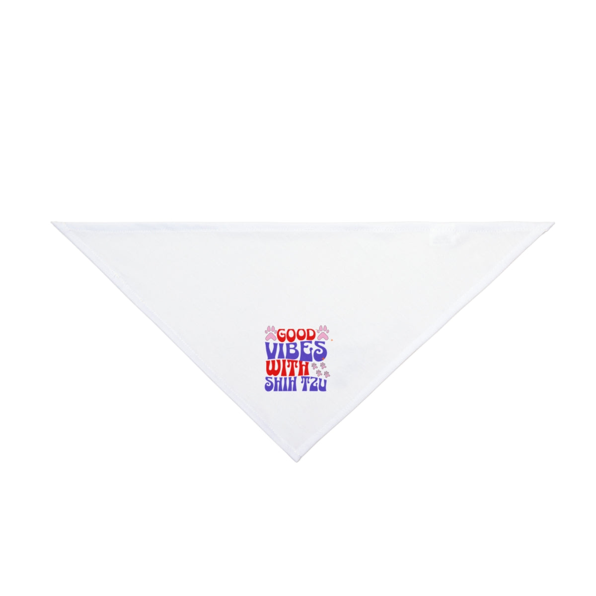Good Vibes With Shih Tzu Dog Bandana – Stylish & Fun Pet Accessory