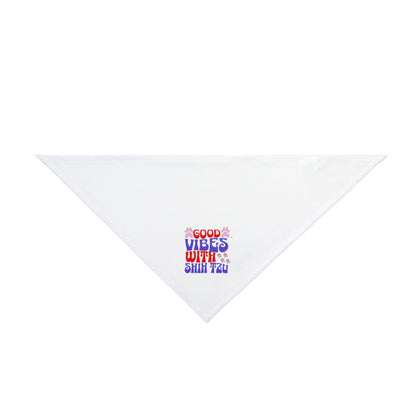 Good Vibes With Shih Tzu Dog Bandana – Stylish & Fun Pet Accessory