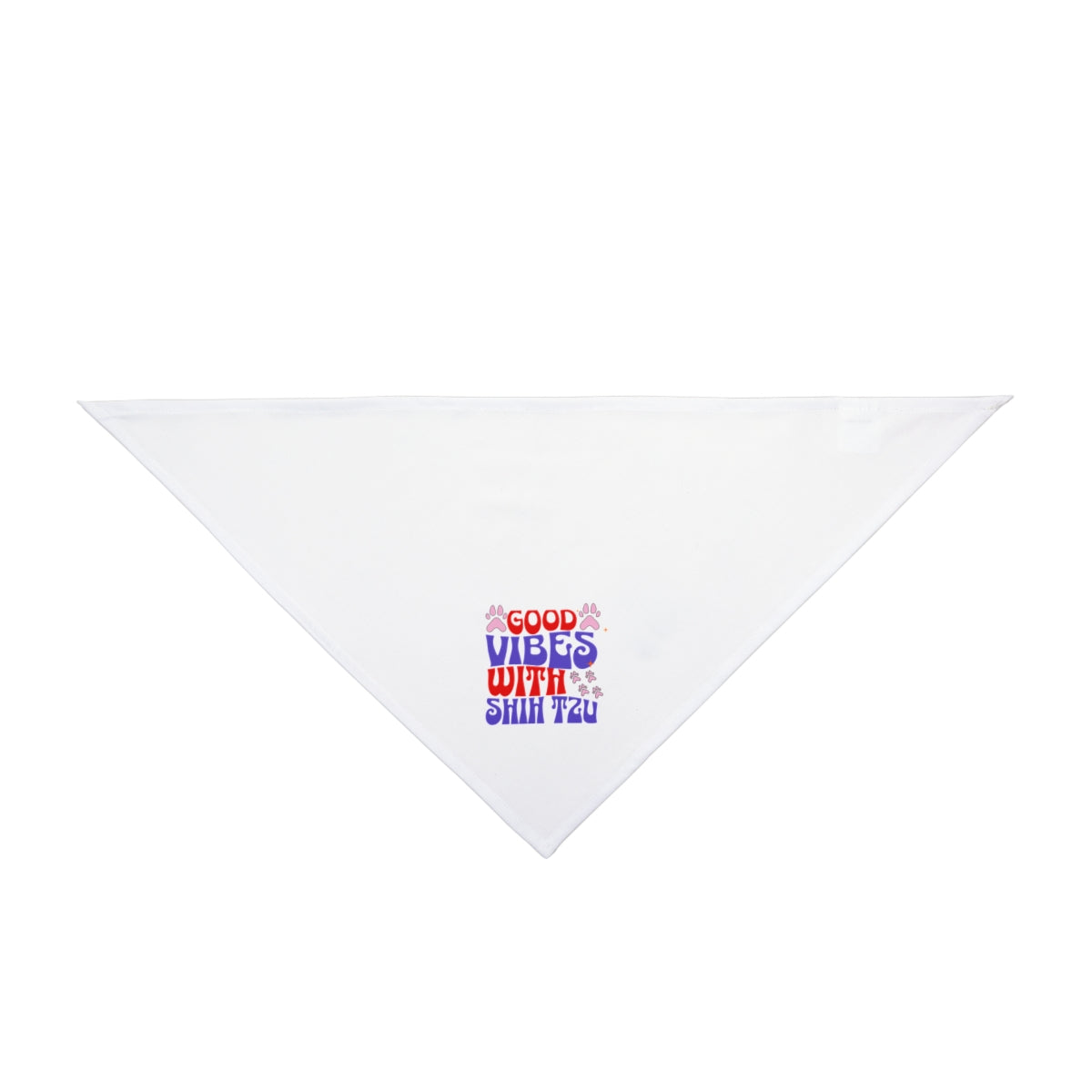 Good Vibes With Shih Tzu Dog Bandana – Stylish & Fun Pet Accessory