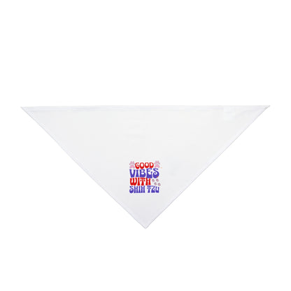 Good Vibes With Shih Tzu Dog Bandana – Stylish & Fun Pet Accessory