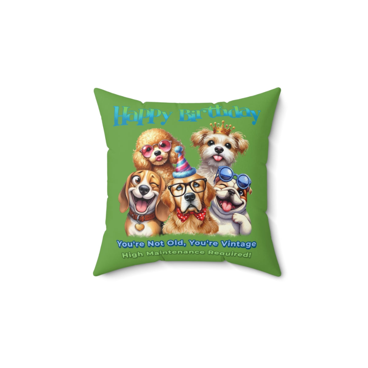 Vintage Dog Birthday Pillow – Funny Gift for Dog Lovers