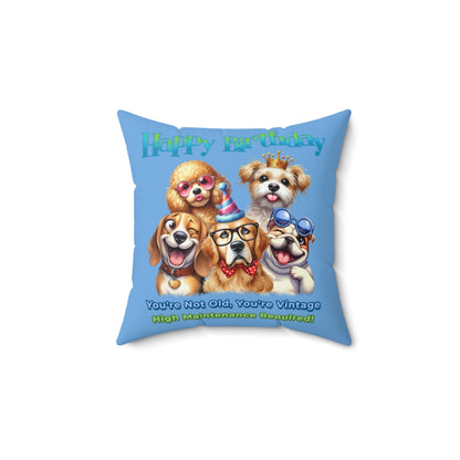 Vintage Dog Birthday Pillow – Funny Gift for Dog Lovers
