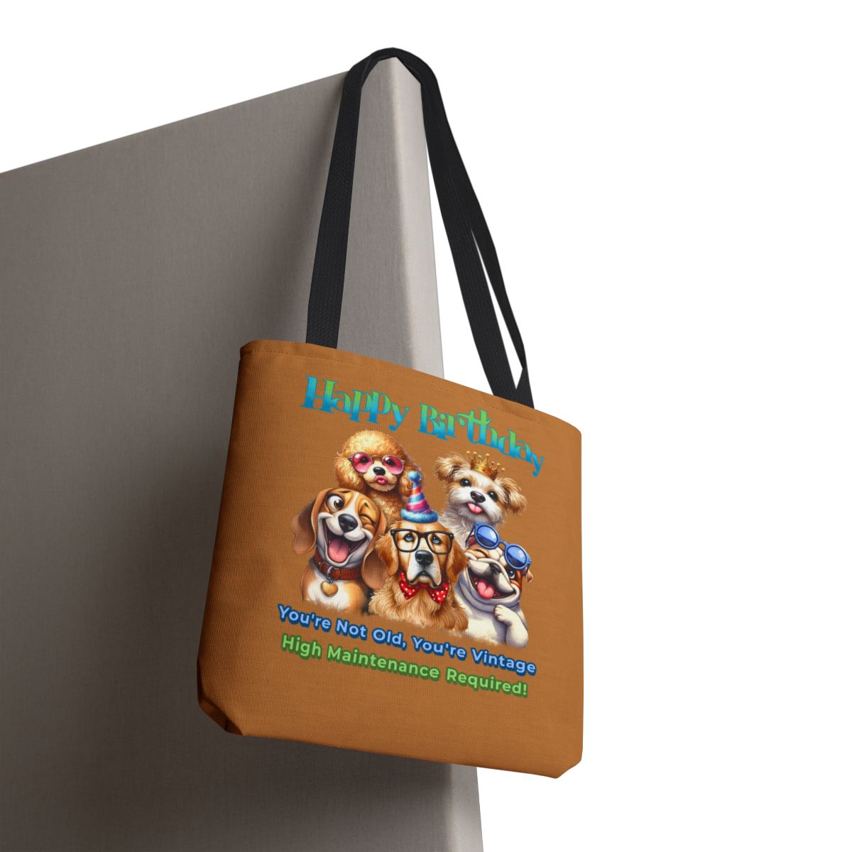 Vintage Dog Birthday Tote - Funny Gift for Dog Lovers & Women