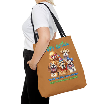 Vintage Dog Birthday Tote - Funny Gift for Dog Lovers & Women