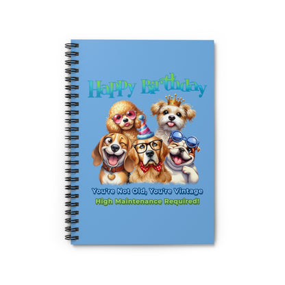 Vintage Birthday Dogs Notebook – Funny Gift for Dog Lovers