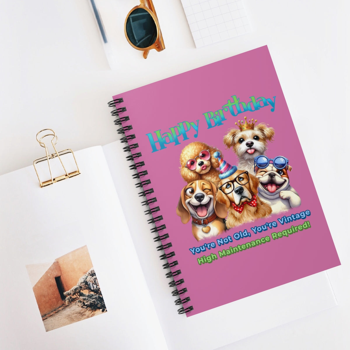 Vintage Birthday Dogs Notebook – Funny Gift for Dog Lovers