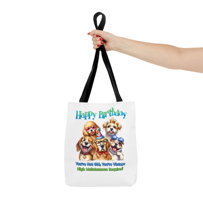 Vintage Dog Birthday Tote - Funny Gift for Dog Lovers & Women