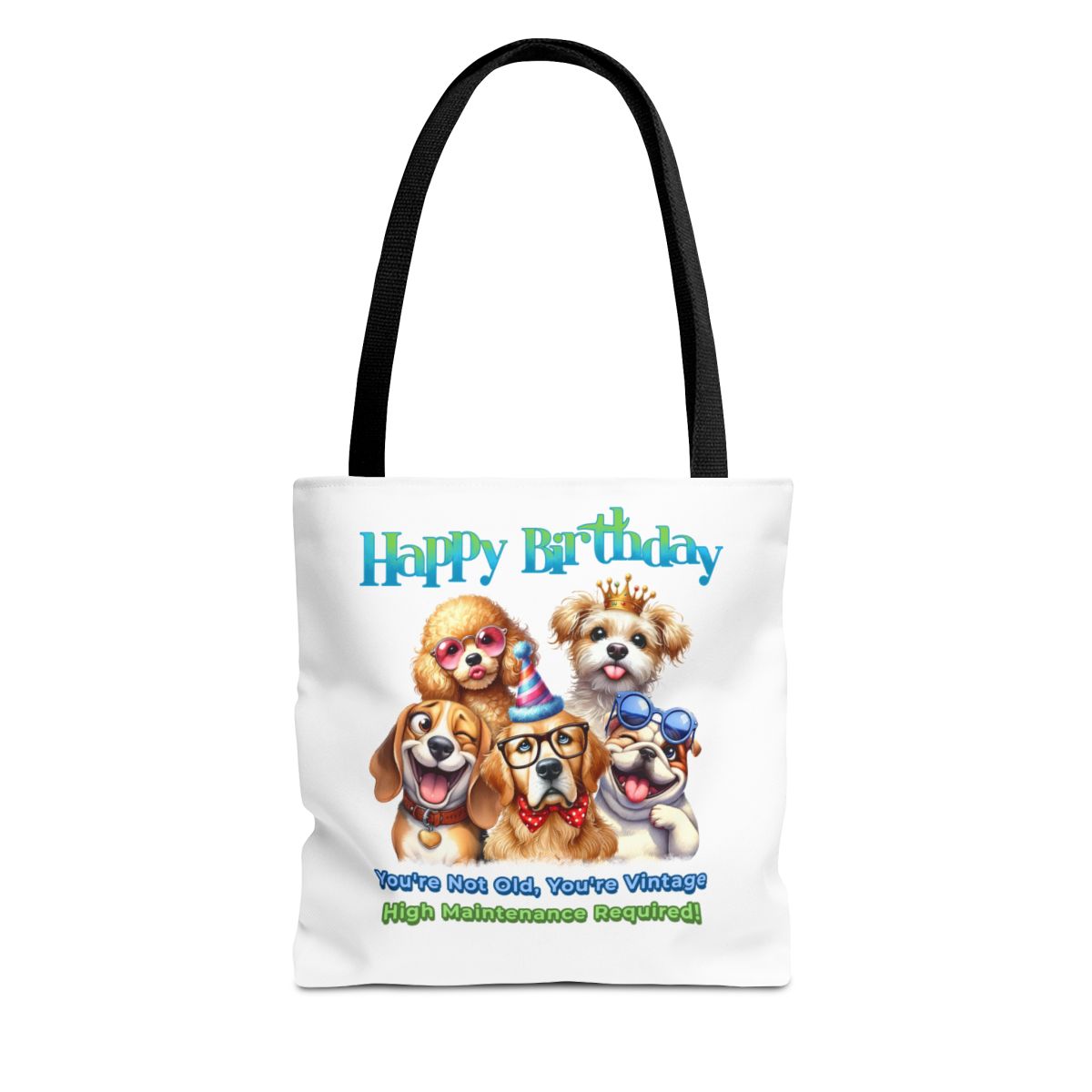 Vintage Dog Birthday Tote - Funny Gift for Dog Lovers & Women