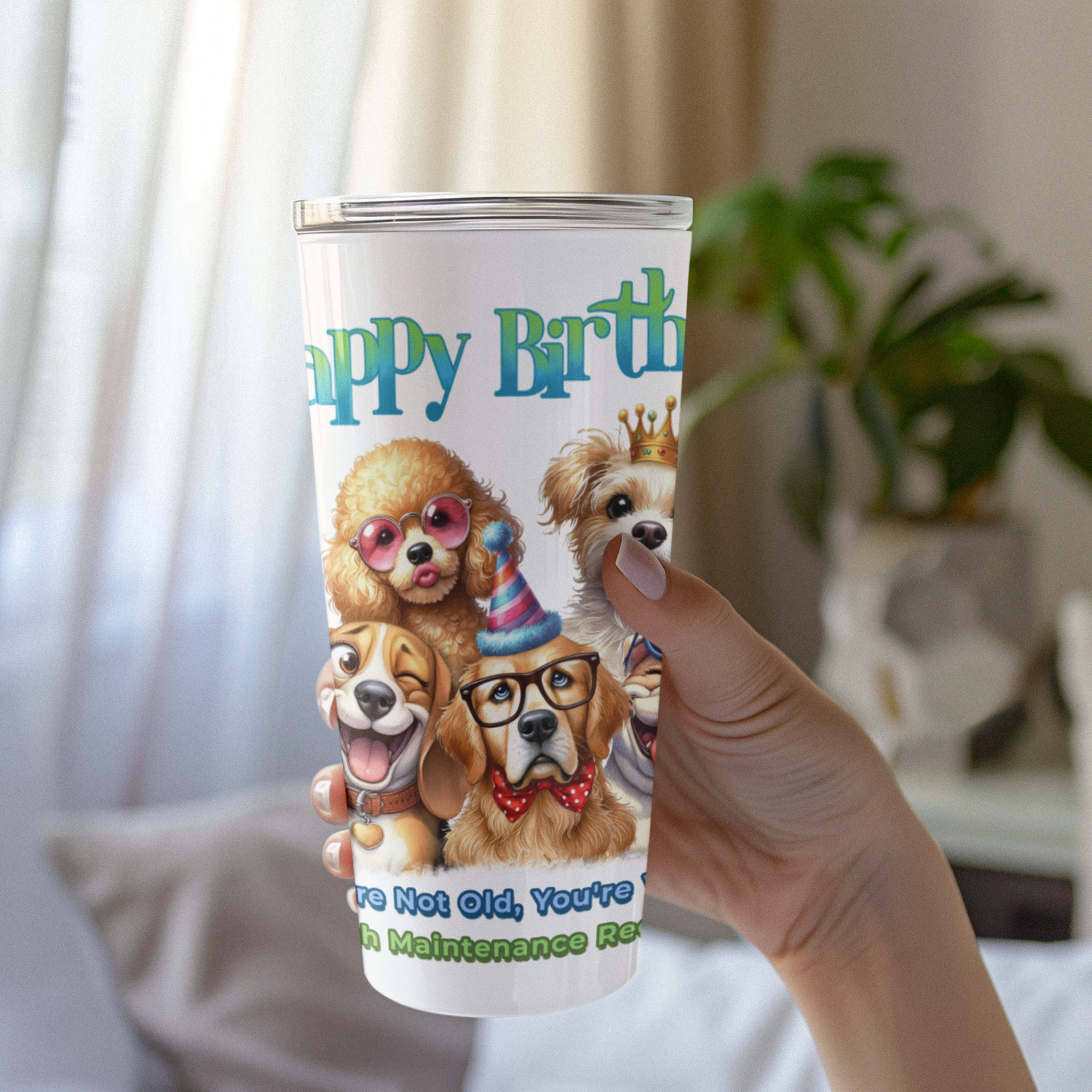 Funny Dog Birthday Tumbler – You’re Not Old, You’re Vintage Gift
