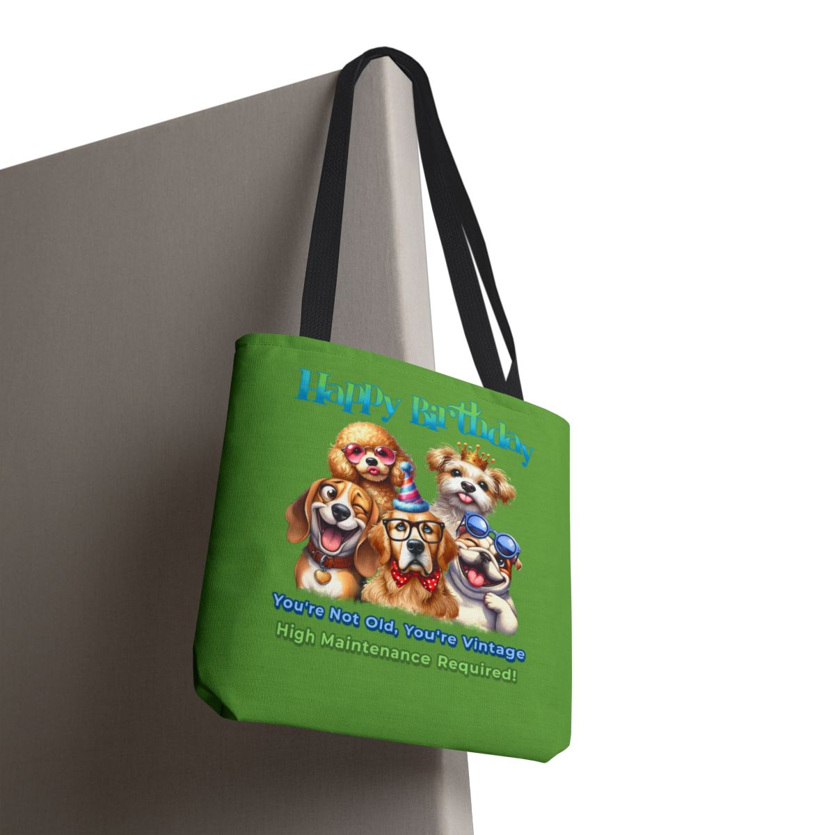 Vintage Dog Birthday Tote - Funny Gift for Dog Lovers & Women