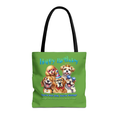Vintage Dog Birthday Tote - Funny Gift for Dog Lovers & Women