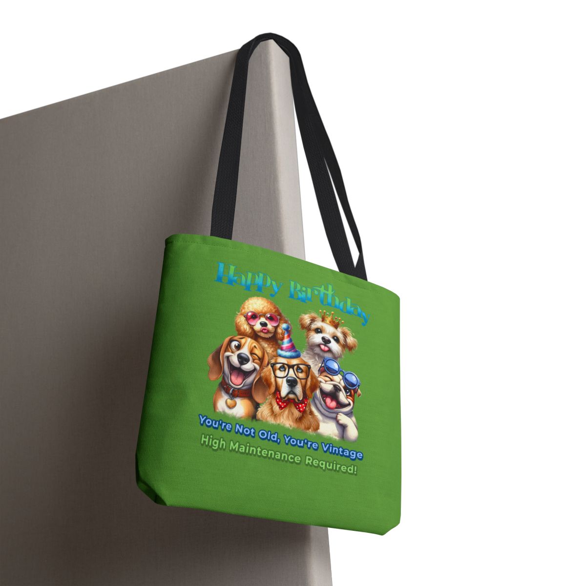 Vintage Dog Birthday Tote - Funny Gift for Dog Lovers & Women