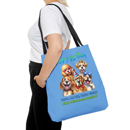 Vintage Dog Birthday Tote - Funny Gift for Dog Lovers & Women