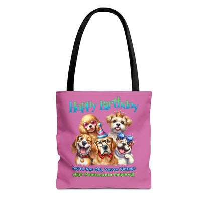Vintage Dog Birthday Tote - Funny Gift for Dog Lovers & Women