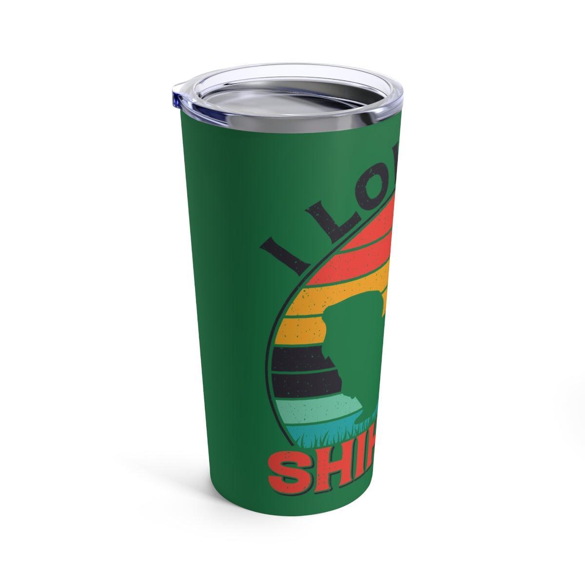 I Love My Shih Tzu With Rainbow Tumbler - Shih Tzu Gifts