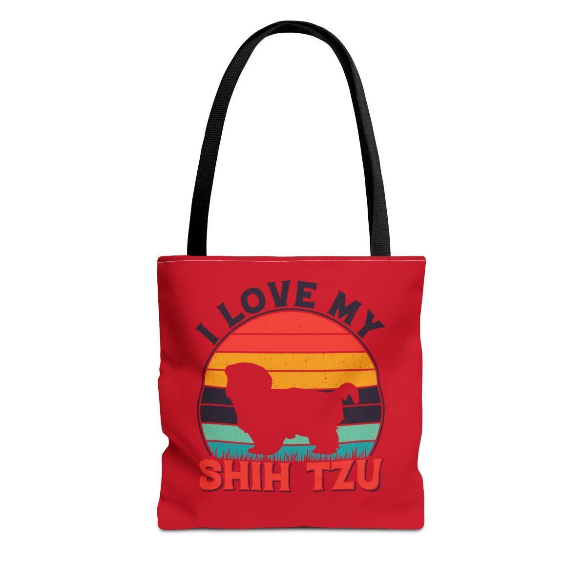 I Love My Shih Tzu With Rainbow Tote Bag - Shih Tzu Gifts