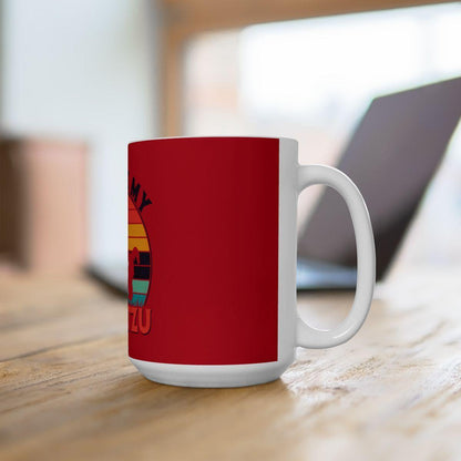 I Love My Shih Tzu With Rainbow Ceramic Mug - Shih Tzu Gifts