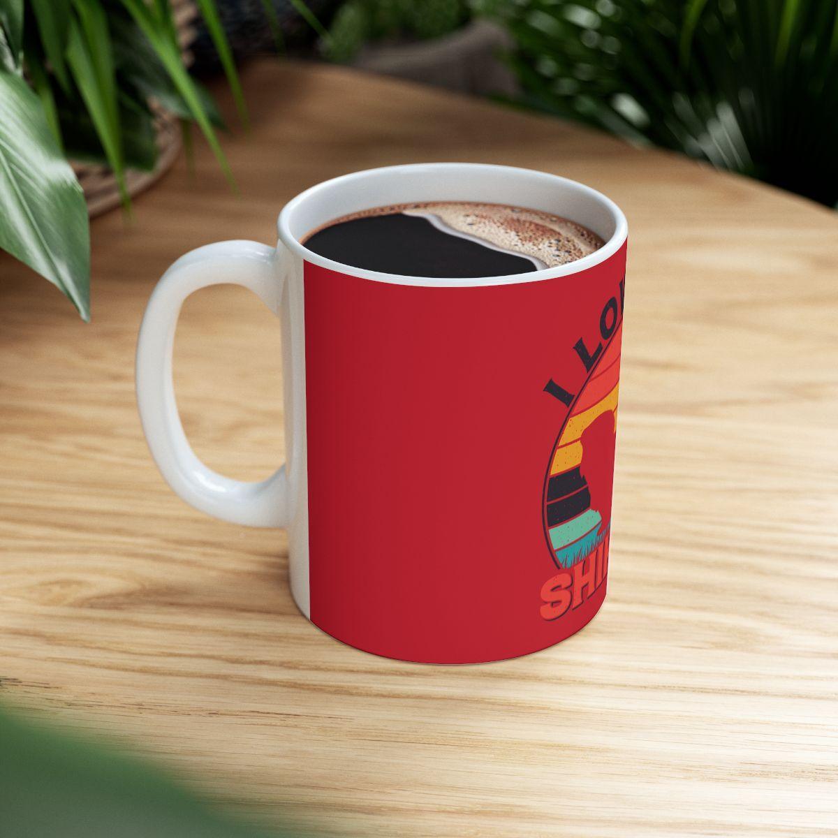 I Love My Shih Tzu With Rainbow Ceramic Mug - Shih Tzu Gifts