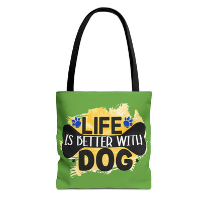 Life Is Better With Dog Tote Bag – Stylish & Durable for Dog Lovers
