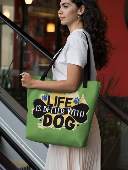 Life Is Better With Dog Tote Bag – Stylish & Durable for Dog Lovers