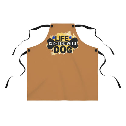 Life Is Better With Dog Apron – Cute Gift for Dog Lovers and Owners