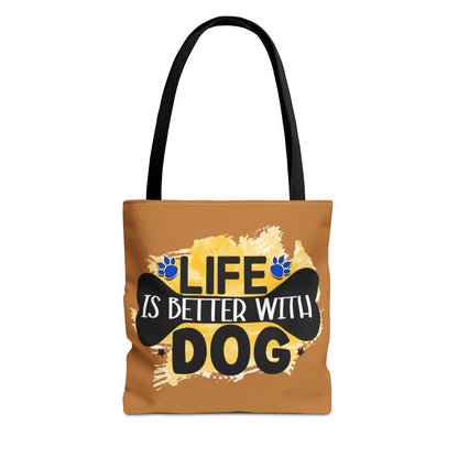 Life Is Better With Dog Tote Bag – Stylish & Durable for Dog Lovers