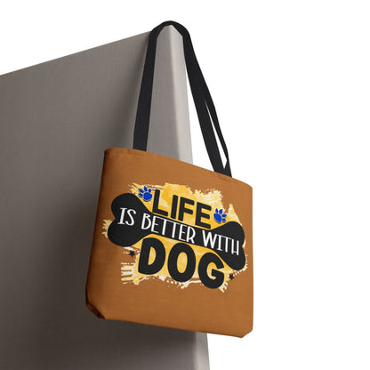 Life Is Better With Dog Tote Bag – Stylish & Durable for Dog Lovers