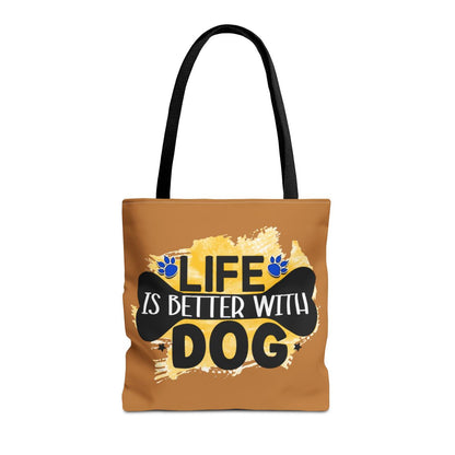 Life Is Better With Dog Tote Bag – Stylish & Durable for Dog Lovers