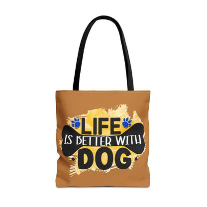 Life Is Better With Dog Tote Bag – Stylish & Durable for Dog Lovers