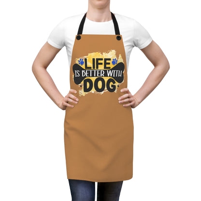 Life Is Better With Dog Apron – Cute Gift for Dog Lovers and Owners