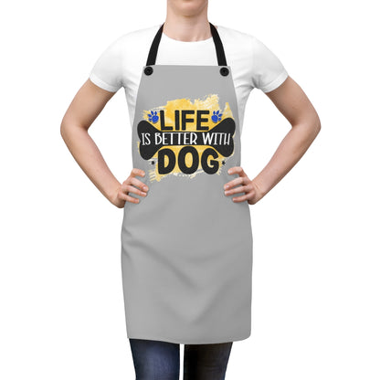 Life Is Better With Dog Apron – Cute Gift for Dog Lovers and Owners