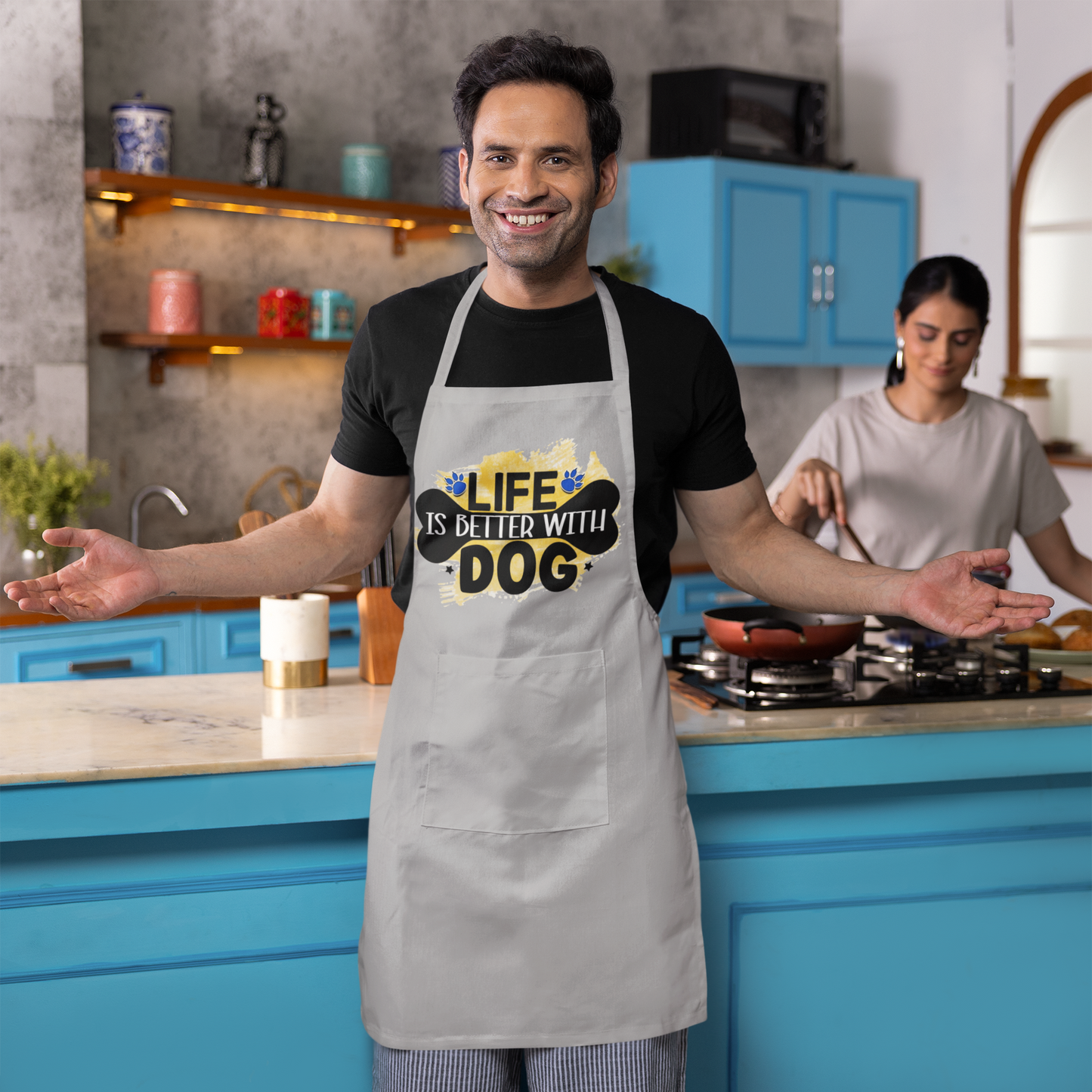 Life Is Better With Dog Apron – Cute Gift for Dog Lovers and Owners