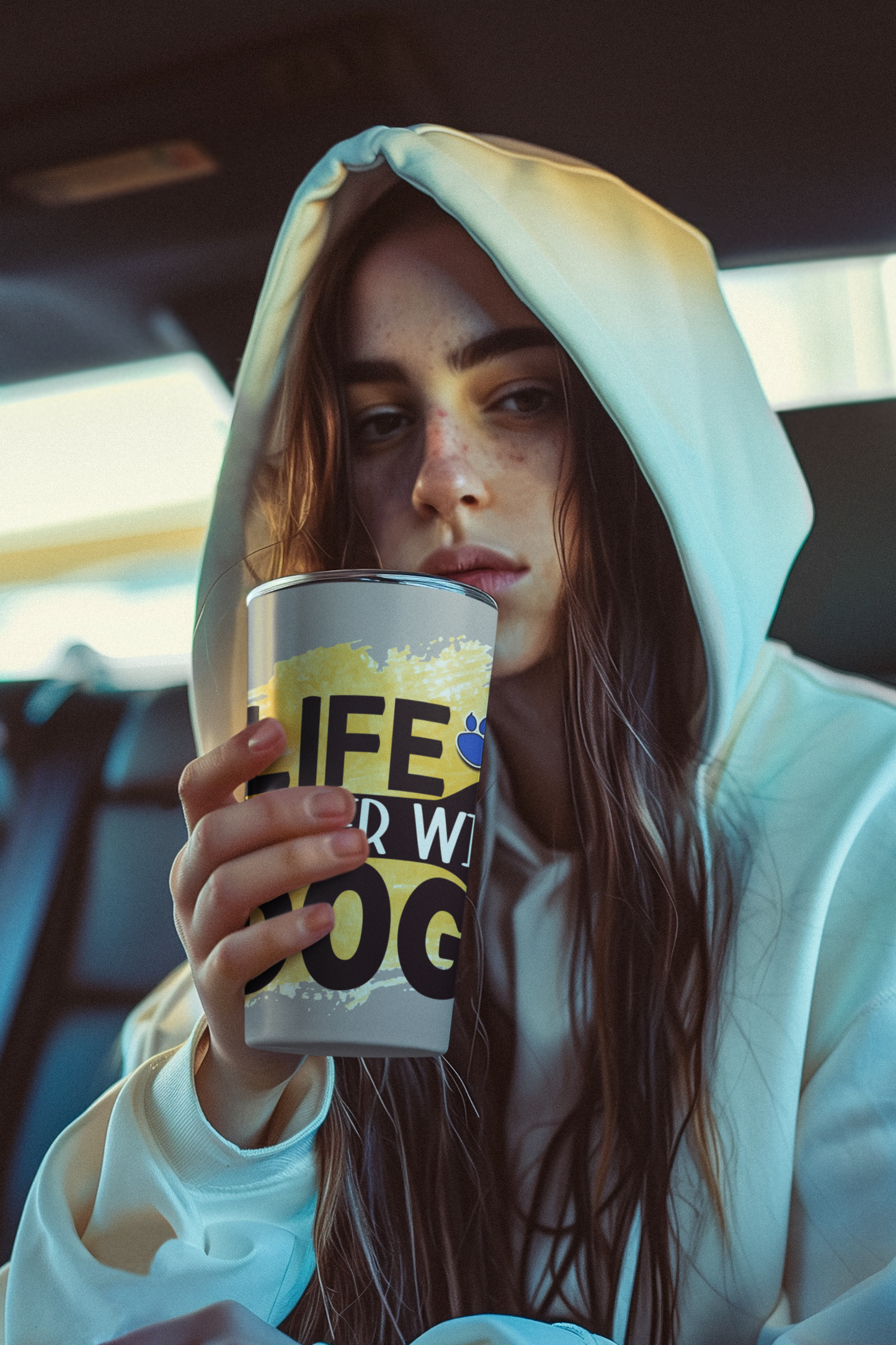 Life Is Better With Dog Tumbler - 20oz Insulated Cup, Gift for Dog Lovers