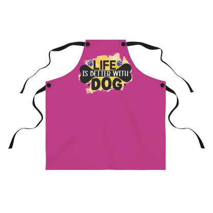 Life Is Better With Dog Apron – Cute Gift for Dog Lovers and Owners