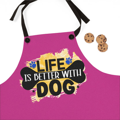 Life Is Better With Dog Apron – Cute Gift for Dog Lovers and Owners