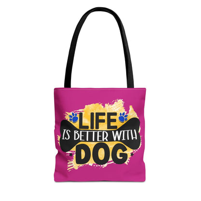 Life Is Better With Dog Tote Bag – Stylish & Durable for Dog Lovers