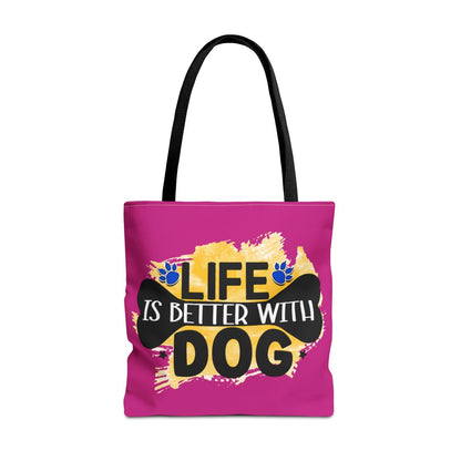 Life Is Better With Dog Tote Bag – Stylish & Durable for Dog Lovers