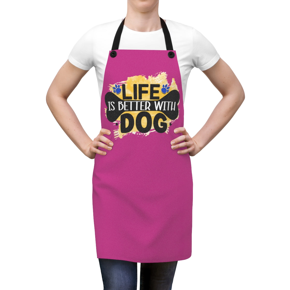 Life Is Better With Dog Apron – Cute Gift for Dog Lovers and Owners