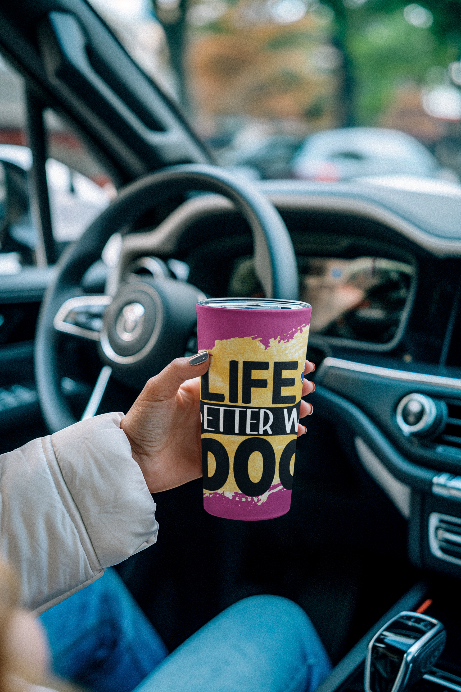 Life Is Better With Dog Tumbler - 20oz Insulated Cup, Gift for Dog Lovers