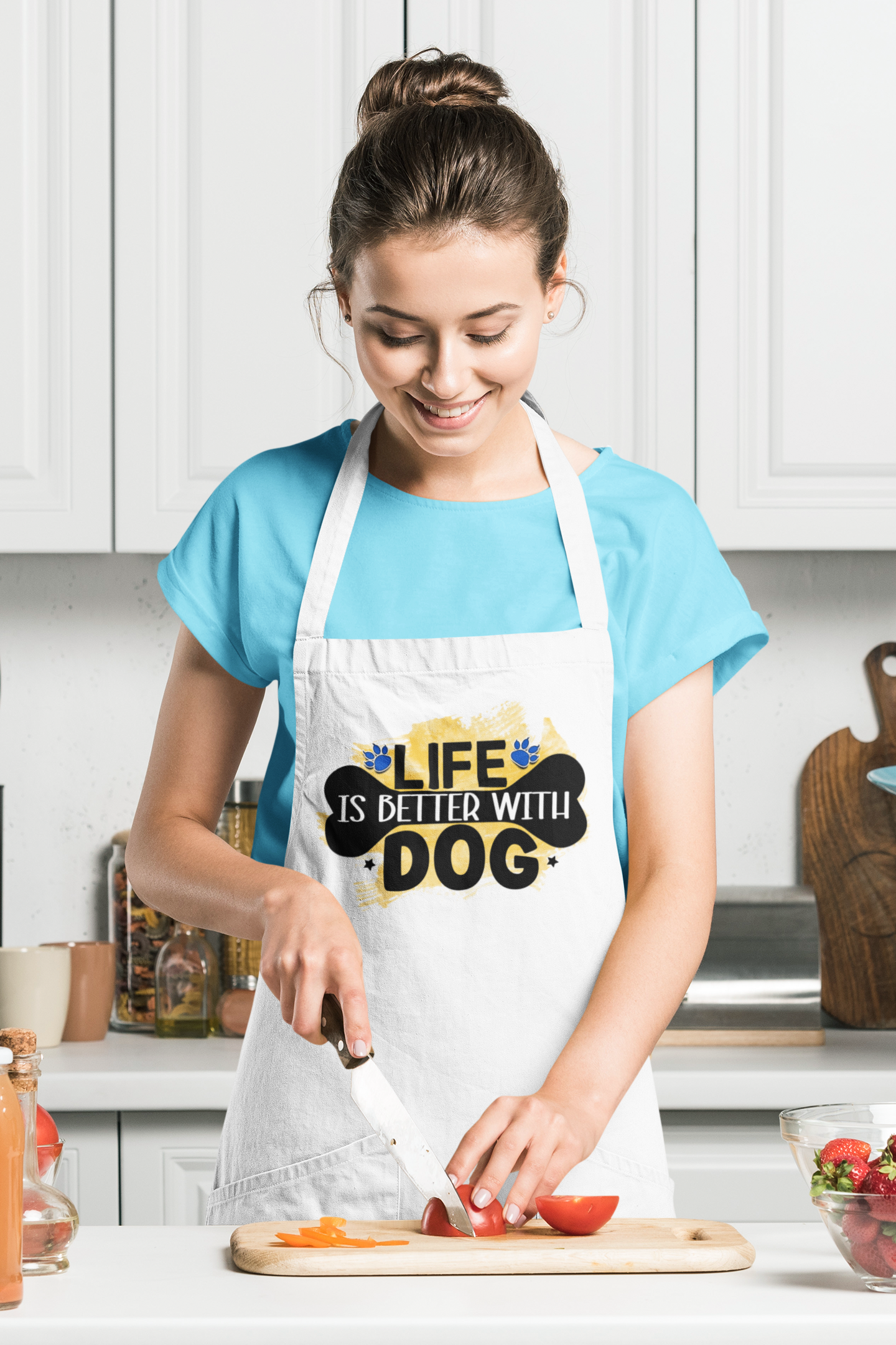Life Is Better With Dog Apron – Cute Gift for Dog Lovers and Owners