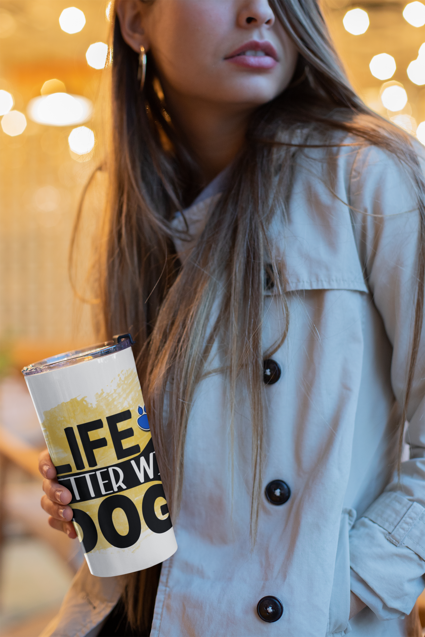 Life Is Better With Dog Tumbler - 20oz Insulated Cup, Gift for Dog Lovers