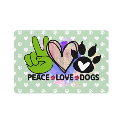 Peace Love Dogs Pet Food Mat – Non-Slip, Easy-to-Clean Dog Mat