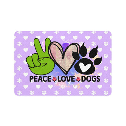 Peace Love Dogs Pet Food Mat – Non-Slip, Easy-to-Clean Dog Mat